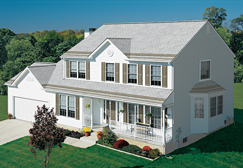 Cool Series House: Cool White (w/ Cool Weathered Wood accent)